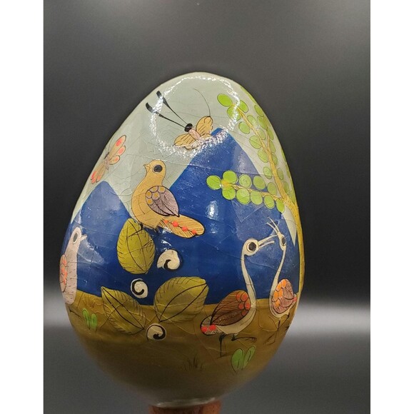 GLOWS* Tonala Mexico papier-mâché egg by‎ Mateo Ser-Mel - Picture 2 of 10